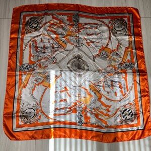 Orange Silk Scarf (Head Wrap/Body)